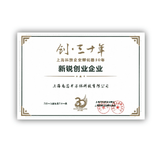 Shanghai Technology Incubator 30th Anniversary Award