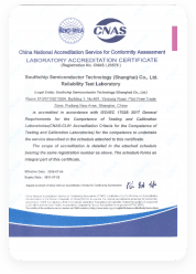 CNAS Laboratory Accreditation Certificate